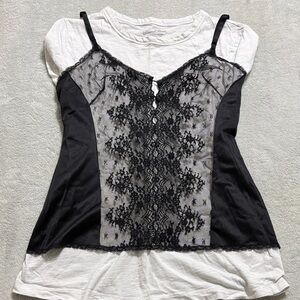 Vintage Satin and Lace Cami